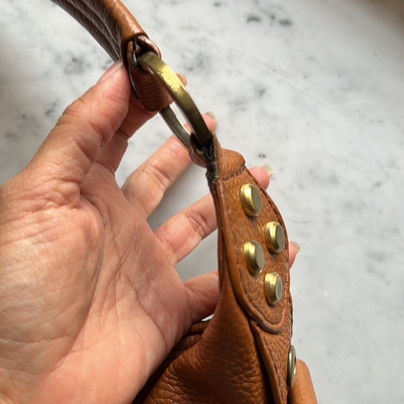 Large Rafe Cognac Leather Hobo Bag - Picture 7 of 14